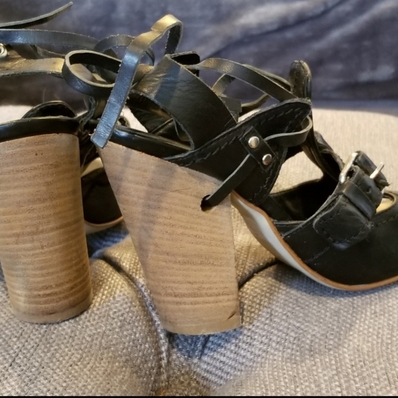 Browns Black Up Heeled Sandals - Picture 3 of 8